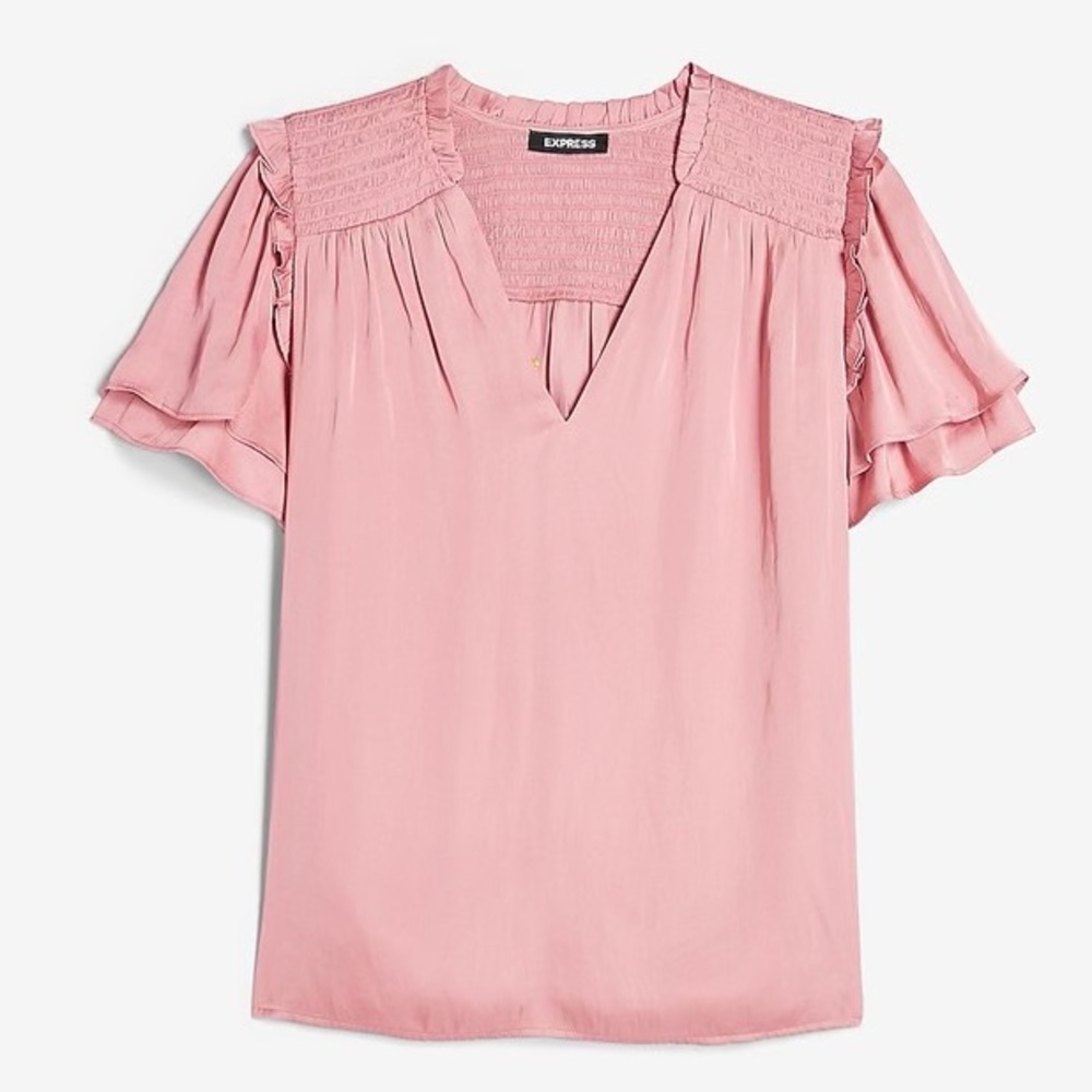 NWOT Express Mauve Satin Top - Picture 2 of 10